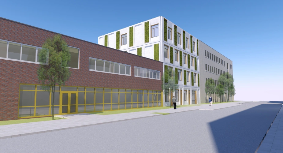 Start funderingswerkzaamheden voor de bouw van appartementen