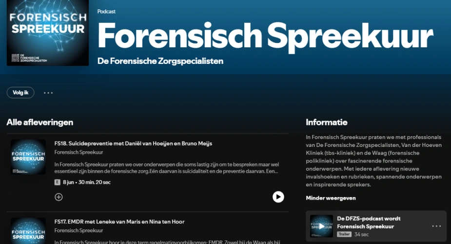 Onze podcast Forensisch Spreekuuur is verhuist